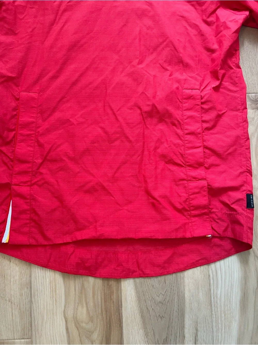 Nike NFL Onfield Apparel Kansas City Chiefs Red Hooded Pullover Windbreaker
